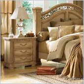 Wynwood Cordoba Nightstand with Marble Top in Antiguo Blanco Finish