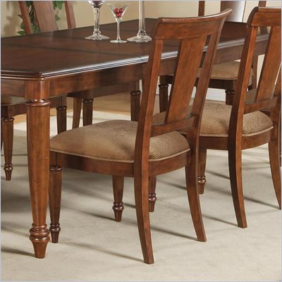 Wynwood Brendon Panel Back Side Chair in Hazelnut and Cabernet