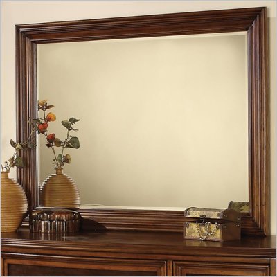 Wynwood Brendon Landscape Mirror in Hazelnut and Cabernet Finish