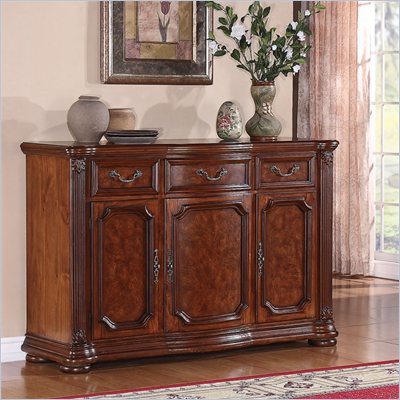 Wynwood Cordoba Buffet with Marble Top in Burnished Pine
