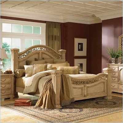 Wynwood Cordoba King Mansion Bed in Antiguo Blanco 