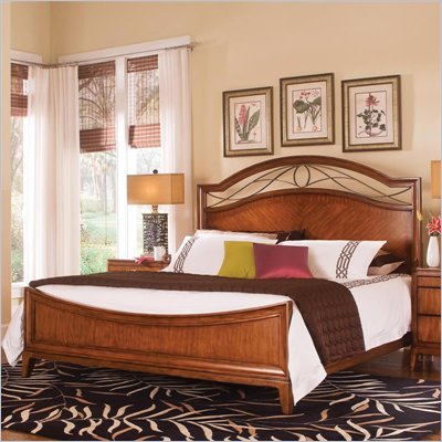 Wynwood Cypress Point Metal Crown Bed in Soft Amber Finish