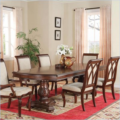 Wynwood Granada Double Pedestal Table in Cordillera Pine