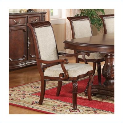 Wynwood Granada Upholstered Arm Chair in Cordillera Pine Finish