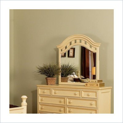 Wynwood Hadley Pointe Landscape Mirror in Antique Parchment