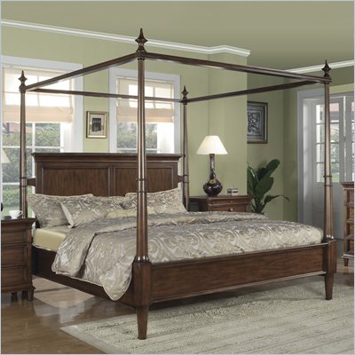 Wynwood Hathaway Queen Size Canopy Bed in Grand Manier Cherry