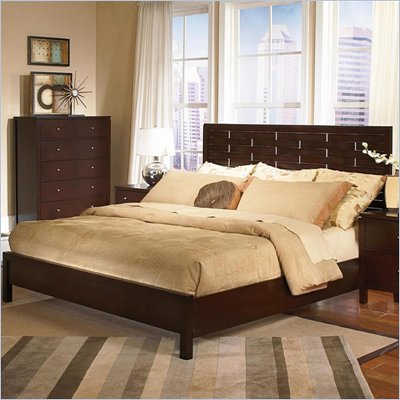 Wynwood Moxi Weave Panel Bed in Java Finish