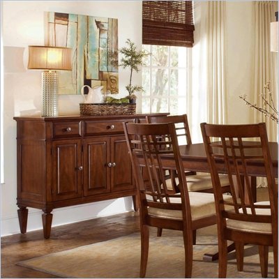Wynwood Randolph Park Stone Top Sideboard in Smoky Cherry