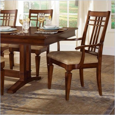 Wynwood Randolph Park Wood Arm Chair in Smoky Cherry