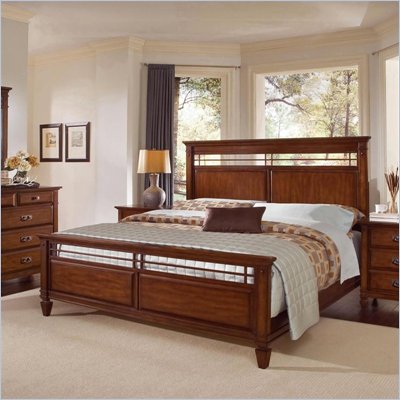 Wynwood Randolph Park King Panel Bed in Smoky Cherry