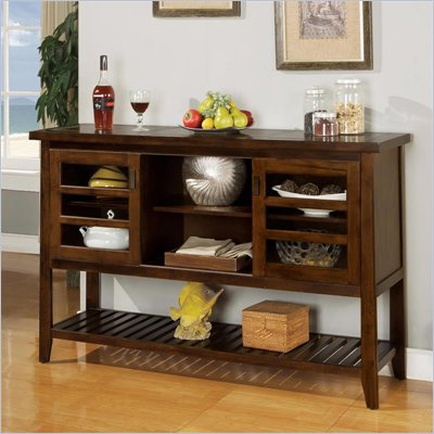 Wynwood SBH Sideboard Stone Inlays in Tobacco Finish