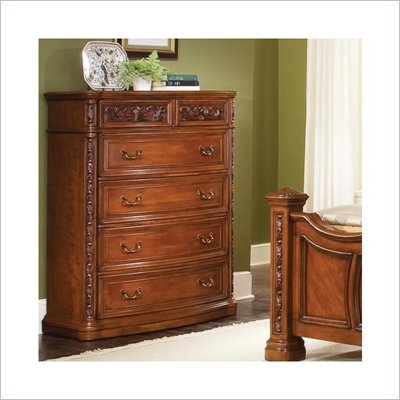 Wynwood Terrassa 5 Drawer Chest in Amber Cherry Finish