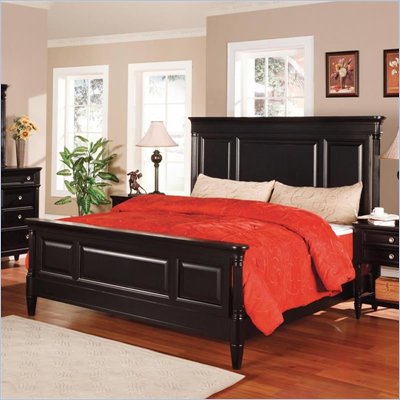 Wynwood Tuxedo Park Panel Bed in Dark Chocolate Finish