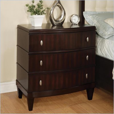 Wynwood Vinings 3 Drawer Nightstand in Bordeaux Finish