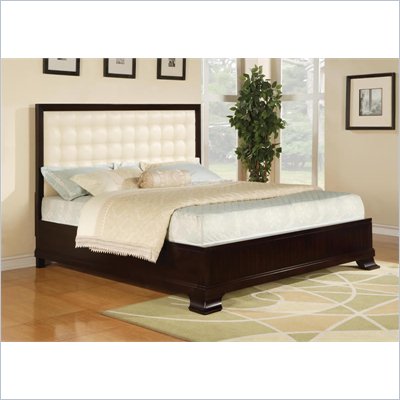 Wynwood Vinings Upholstered Panel Bed in Bordeaux Finish