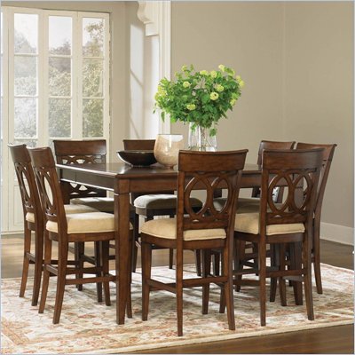 Wynwood Westhaven Counter Height Gathering Table in Dried Fig Cherry Finish