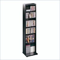 DVD/CD Media Storage wall unit in Matte Black Finish