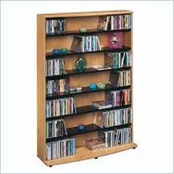 Sauder Multimedia Storage Tower in Sky Alder Finish and Matte Black