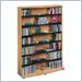 DVD/CD Media Storage Wall Unit in Sky Alder Finish with Matte Black Accents