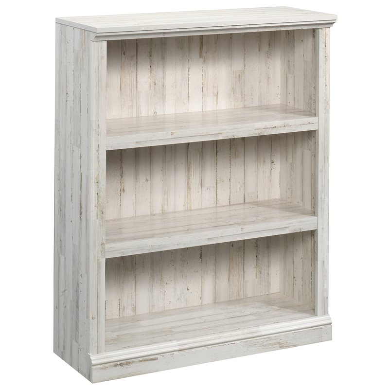 Sauder Select Engineered Wood Shelf Bookcase In White Plank Homesquare