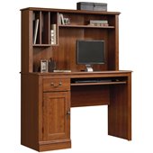 Camden Country Collection Wood Computer Desk with Hutch in Planked Cherry