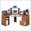 Inglewood Corner Computer Desk/Workcenter in Fruitwood Finish