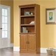ADD TO YOUR SET: Sauder Orchard Hills 3 Shelves Wood Bookshelf With Storage in Carolina Oak Finish
