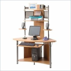 Athena/Apollo Corner Computer Desk Tower with Hutch