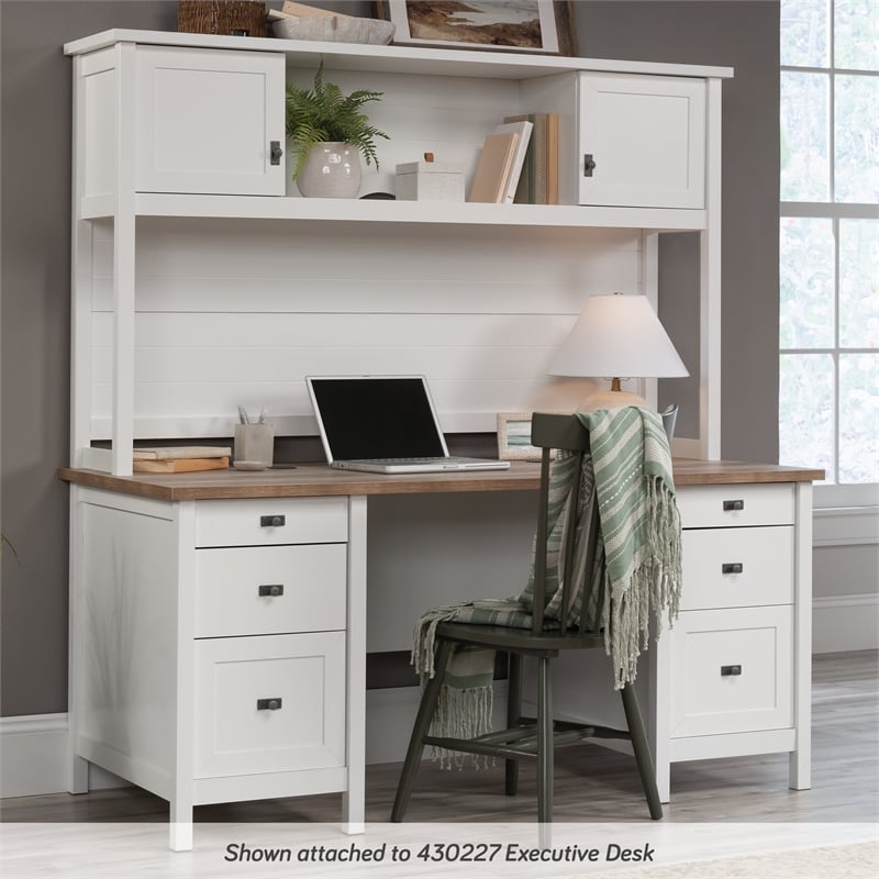 Sauder Cottage Road Engineered Wood 66 Hutch In White Finish