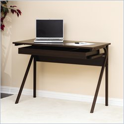 Sauder Akimbo Desk in Bronze/Espresso
