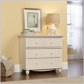 Sauder Harbor View 3-Drawer Chest in Antiqued White