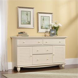 Sauder Harbor View Dresser in Antiqued White