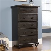 Sauder Harbor View 5-Drawer Chest in Antiqued Paint