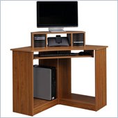 Sauder Beginnings Corner Computer Desk in Pecan