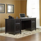Sauder Edge Water Executive Desk in Estate Black