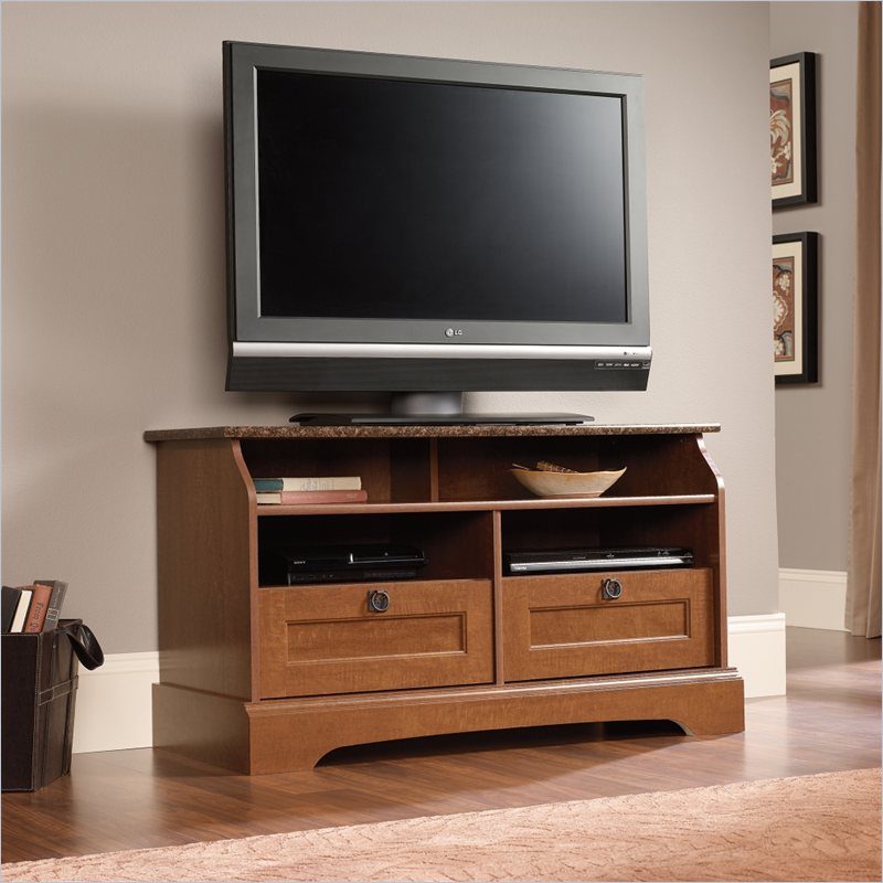 Sauder Graham Hill Panel TV Stand - Autumn Maple