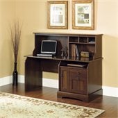 Sauder Graham Ridge Computer Desk with Hutch in Euro Oak