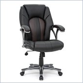 Sauder Gruga Duraplush Mid Back Mangers Chair in Black