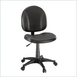 Sauder Gruga Leather Task Chair in Black
