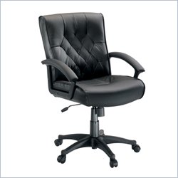 Sauder Gruga Manager Chair Leather in Black
