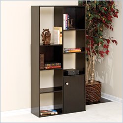 Sauder Market Park Bookcase in Black/Apricot