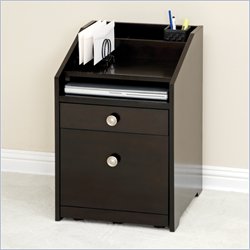 Sauder Market Park File Pedestal in Black/Apricot