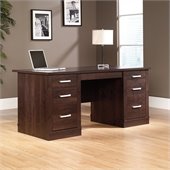 Sauder Office Port Executive Desk in Dark Alder