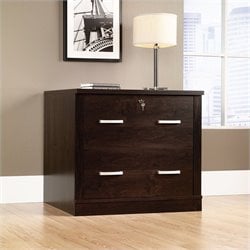 Sauder Office Port File Cabinet in Dark Alder