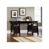 Sauder Stockbridge Executive Trestle Desk in Jamocha Wood