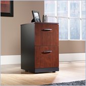 Sauder Via 2 Drawer Pedestal in Classic Cherry