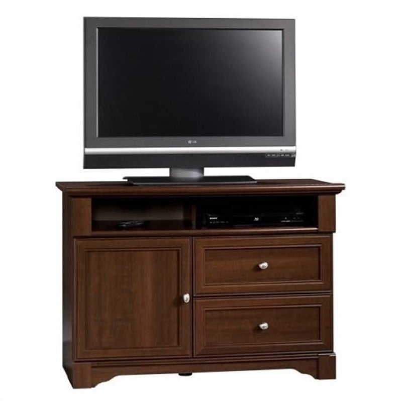 Details about Sauder Palladia Highboy Select Cherry Finish TV Stand