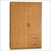 Sauder Beginnings Wardrobe Storage Cabinet in Oregon Oak