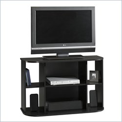 Sauder Beginnings Panel TV Stand in Black Finish