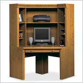 Sauder Orchard Hills Small Corner Wood Computer Desk and Hutch in Oak